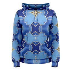 Blue Ornate Women s Pullover Hoodie by Dazzleway