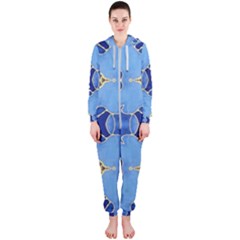 Blue Ornate Hooded Jumpsuit (ladies)  by Dazzleway