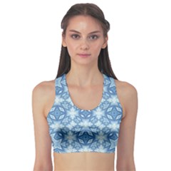 Blue Pattern Sports Bra by Dazzleway