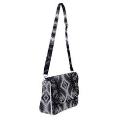 Black And White Shoulder Bag With Back Zipper by Dazzleway