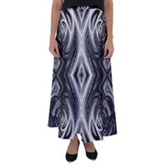 Black And White Flared Maxi Skirt by Dazzleway