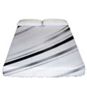 High contrast minimalist black and white modern abstract linear geometric style design Fitted Sheet (King Size) View1