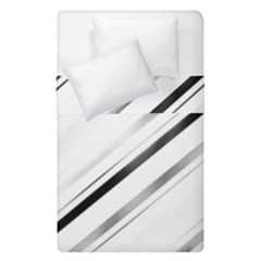 High Contrast Minimalist Black And White Modern Abstract Linear Geometric Style Design Duvet Cover Double Side (single Size) by dflcprintsclothing