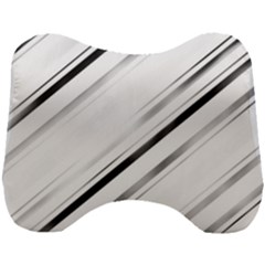 High Contrast Minimalist Black And White Modern Abstract Linear Geometric Style Design Head Support Cushion