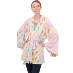 Girly Long Sleeve Velvet Kimono  by Sobalvarro