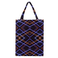 Intersecting Diamonds Motif Print Pattern Classic Tote Bag by dflcprintsclothing