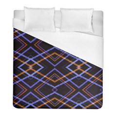 Intersecting Diamonds Motif Print Pattern Duvet Cover (full/ Double Size) by dflcprintsclothing