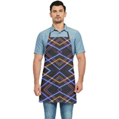 Intersecting Diamonds Motif Print Pattern Kitchen Apron by dflcprintsclothing