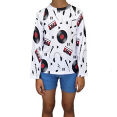 Music Life Kids  Long Sleeve Swimwear by Valentinaart