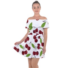 Fruit Life Off Shoulder Velour Dress by Valentinaart