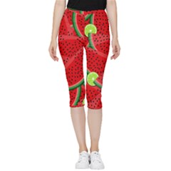 Fruit Life 3 Inside Out Lightweight Velour Capri Leggings  by Valentinaart