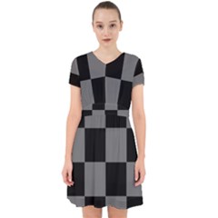 Black Gingham Check Pattern Adorable In Chiffon Dress by yoursparklingshop