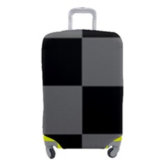 Black Gingham Check Pattern Luggage Cover (small) by yoursparklingshop