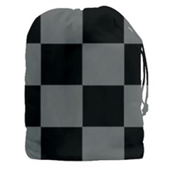 Black Gingham Check Pattern Drawstring Pouch (3xl) by yoursparklingshop