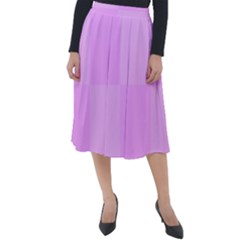 Pink Gingham Check Squares Classic Velour Midi Skirt  by yoursparklingshop