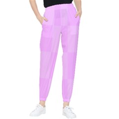 Pink Gingham Check Squares Tapered Pants by yoursparklingshop