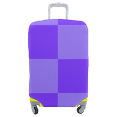 Purple Gingham Check Squares Pattern Luggage Cover (medium) by yoursparklingshop