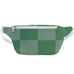 Green Gingham Check Squares Pattern Waist Bag  by yoursparklingshop