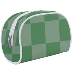 Green Gingham Check Squares Pattern Make Up Case (large) by yoursparklingshop