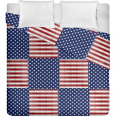 Red White Blue Stars And Stripes Duvet Cover Double Side (king Size) by yoursparklingshop