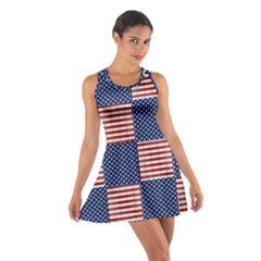 Red White Blue Stars And Stripes Cotton Racerback Dress by yoursparklingshop