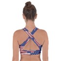 Red White Blue Stars And Stripes Cross Back Sports Bra View2