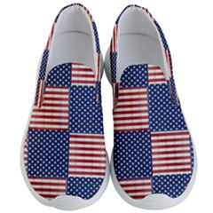 Red White Blue Stars And Stripes Men s Lightweight Slip Ons by yoursparklingshop