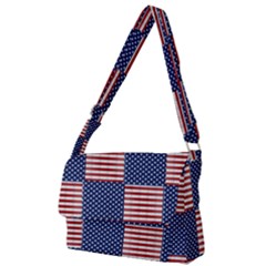 Red White Blue Stars And Stripes Full Print Messenger Bag (l) by yoursparklingshop