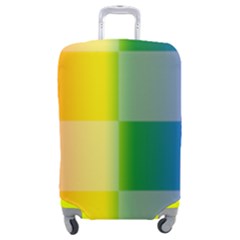 Lgbt Rainbow Buffalo Check Lgbtq Pride Squares Pattern Luggage Cover (medium) by yoursparklingshop