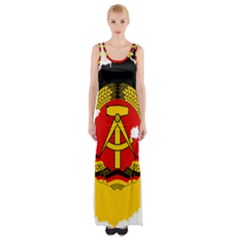 Flag Map of East Germany (1959¨C1990) Thigh Split Maxi Dress