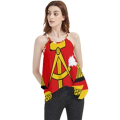 Flag Map of East Germany (1959¨C1990) Flowy Camisole Tank Top