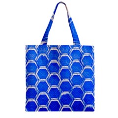 Hexagon Windows Zipper Grocery Tote Bag by essentialimage