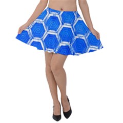 Hexagon Windows Velvet Skater Skirt by essentialimage