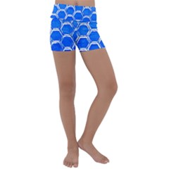 Hexagon Windows Kids  Lightweight Velour Yoga Shorts by essentialimage