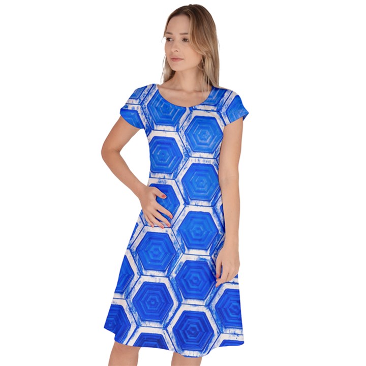 Hexagon Windows Classic Short Sleeve Dress