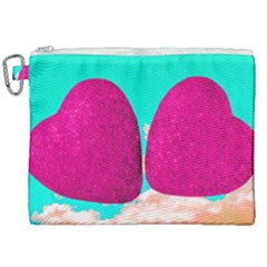 Two Hearts Canvas Cosmetic Bag (xxl) by essentialimage