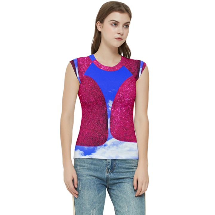 Two Hearts Women s Raglan Cap Sleeve Tee