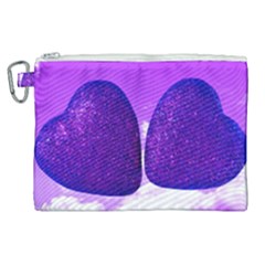 Two Hearts Canvas Cosmetic Bag (xl) by essentialimage