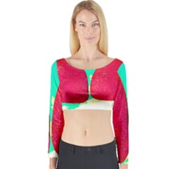 Two Hearts Long Sleeve Crop Top by essentialimage