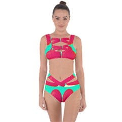 Two Hearts Bandaged Up Bikini Set 