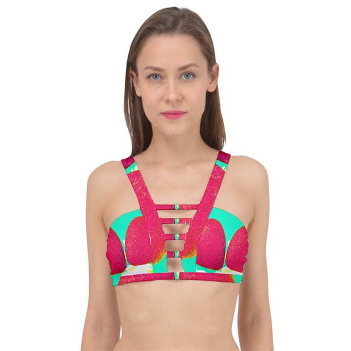 Two Hearts Cage Up Bikini Top