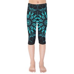 Digital Handdraw Floral Kids  Capri Leggings 