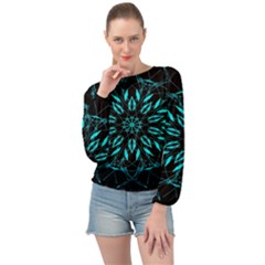 Digital Handdraw Floral Banded Bottom Chiffon Top by Sparkle