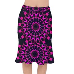 Digital Handdraw Floral Short Mermaid Skirt by Sparkle