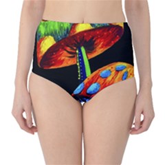 Mushroom Painting  Classic High-waist Bikini Bottoms by AstralArtistV