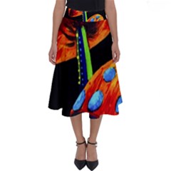 Mushroom Painting  Perfect Length Midi Skirt by AstralArtistV