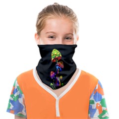 Mushroom Painting Face Covering Bandana (kids) by AstralArtistV