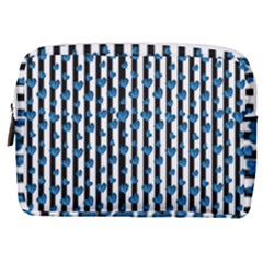 Blue Hearts Make Up Pouch (medium) by designsbymallika