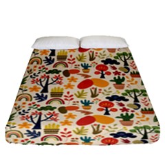 Garden Of Love Fitted Sheet (queen Size) by designsbymallika