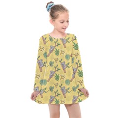 Kuala Bears Kids  Long Sleeve Dress by designsbymallika